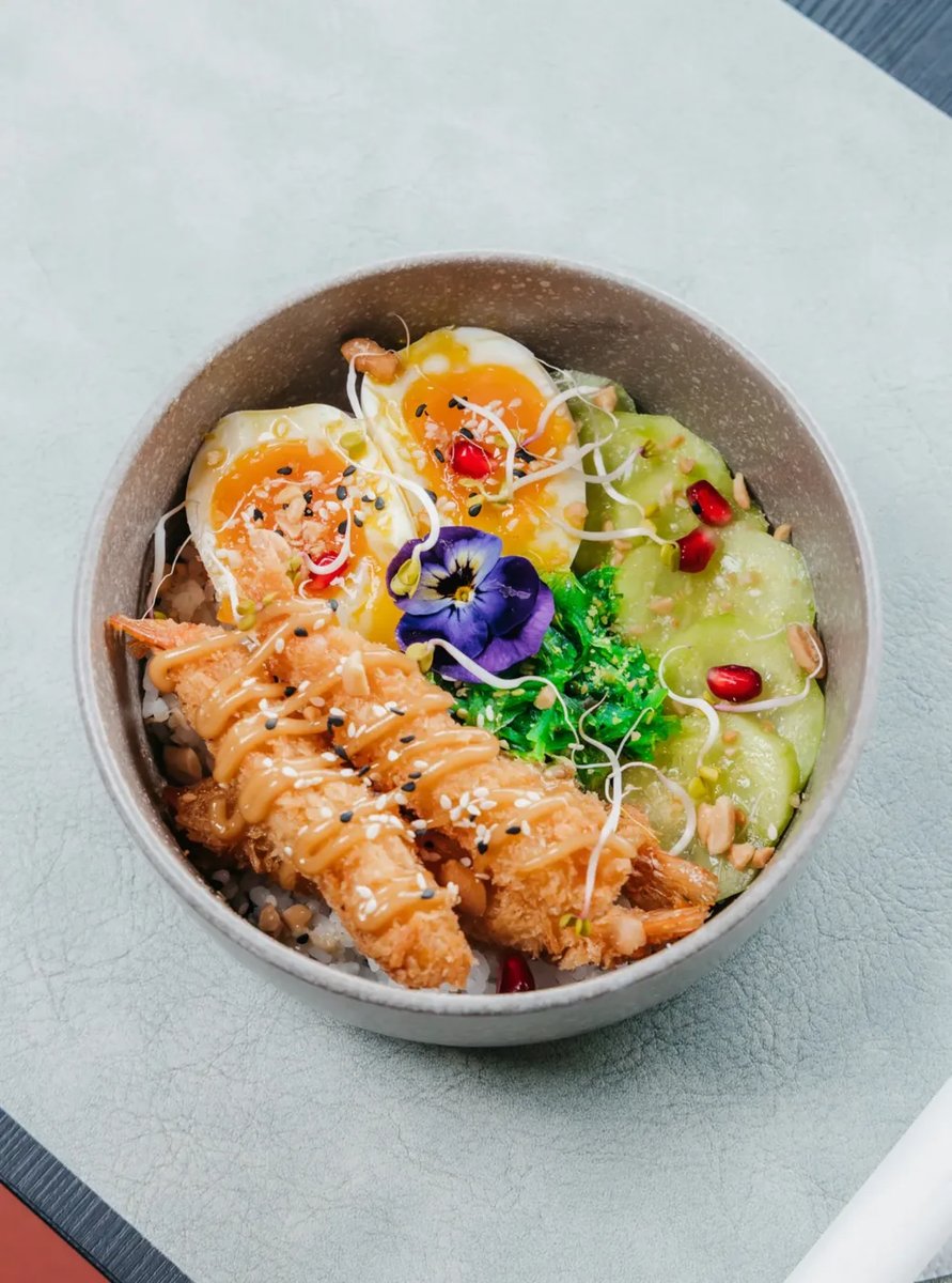 Tempura shrimp bowl